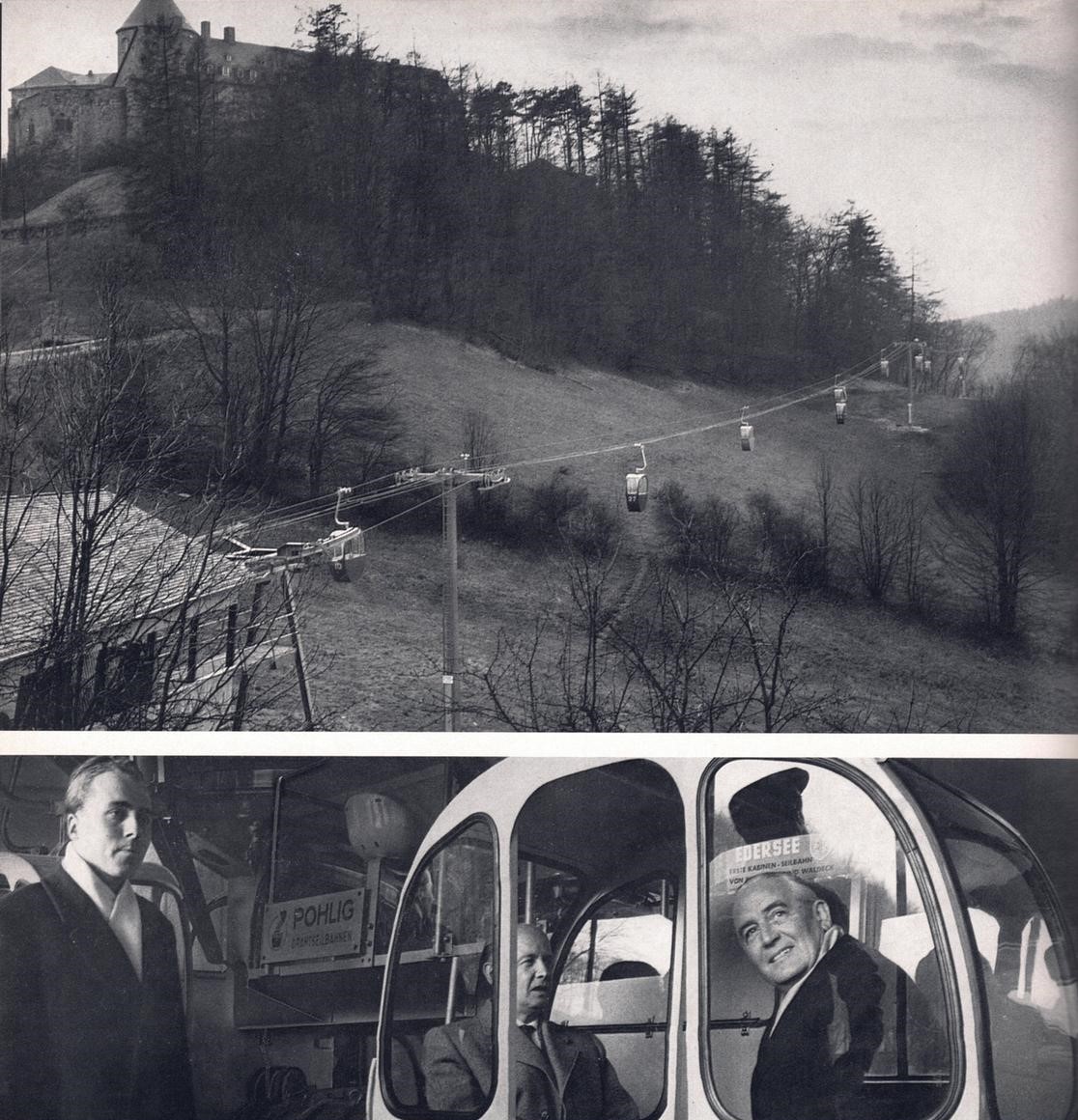 Historisches Bild der Waldecker Bergbahn